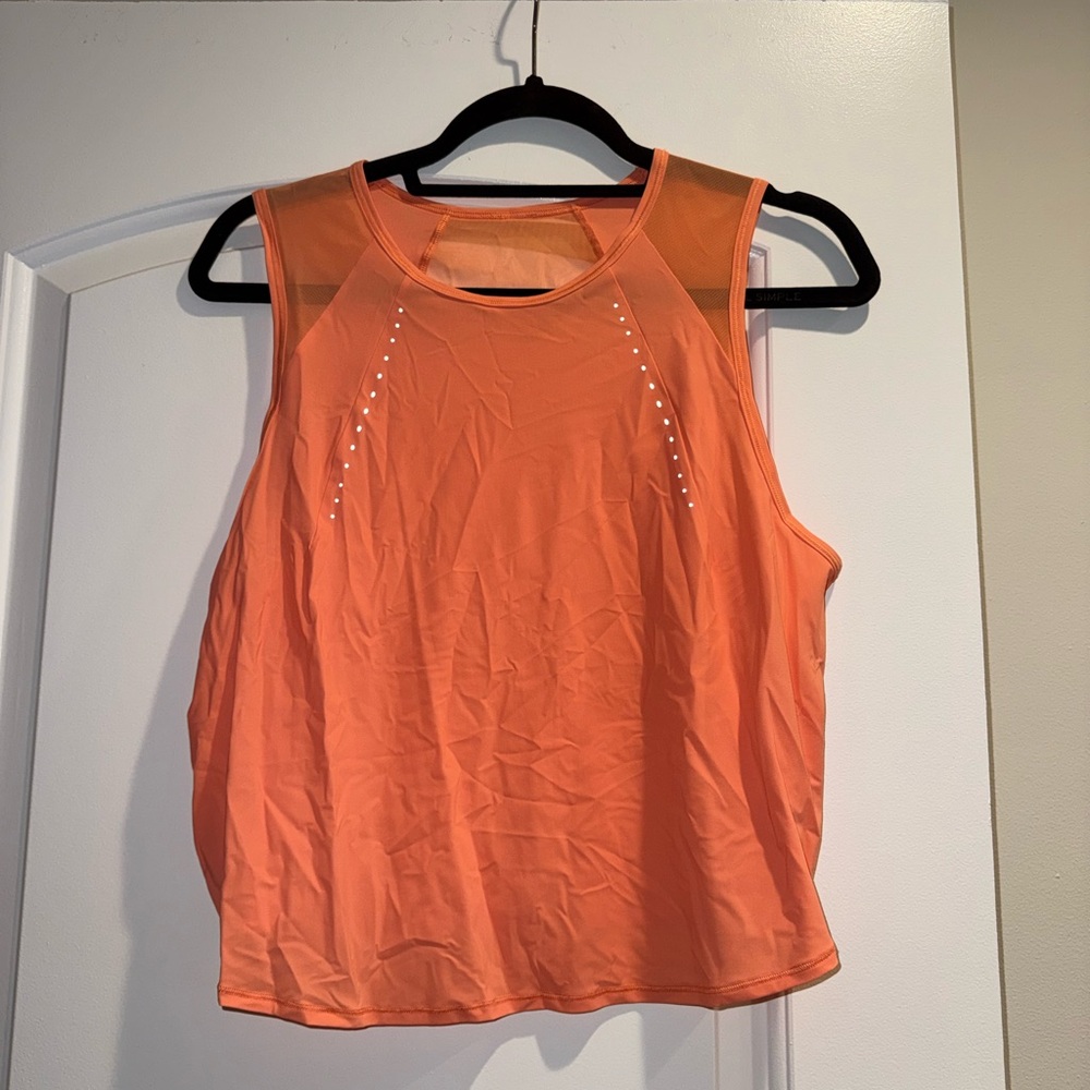 Lululemon Sculpt Cropped Tank Sunny Coral
